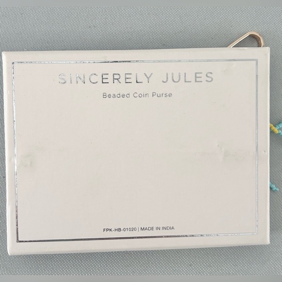 Sincerely Jules Beaded Duck Coin Pouch Blue Yellow New - Picture 3 of 3